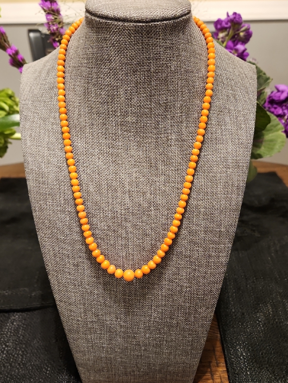 Orange Beaded Necklace - Women Jewelry